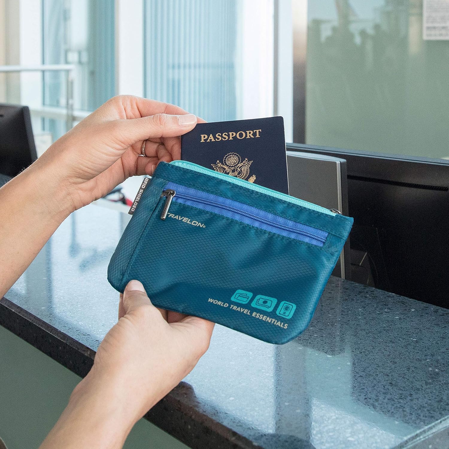 Travelon World Travel Essentials Set of 2 Currency and Passport Organizers - Image 3